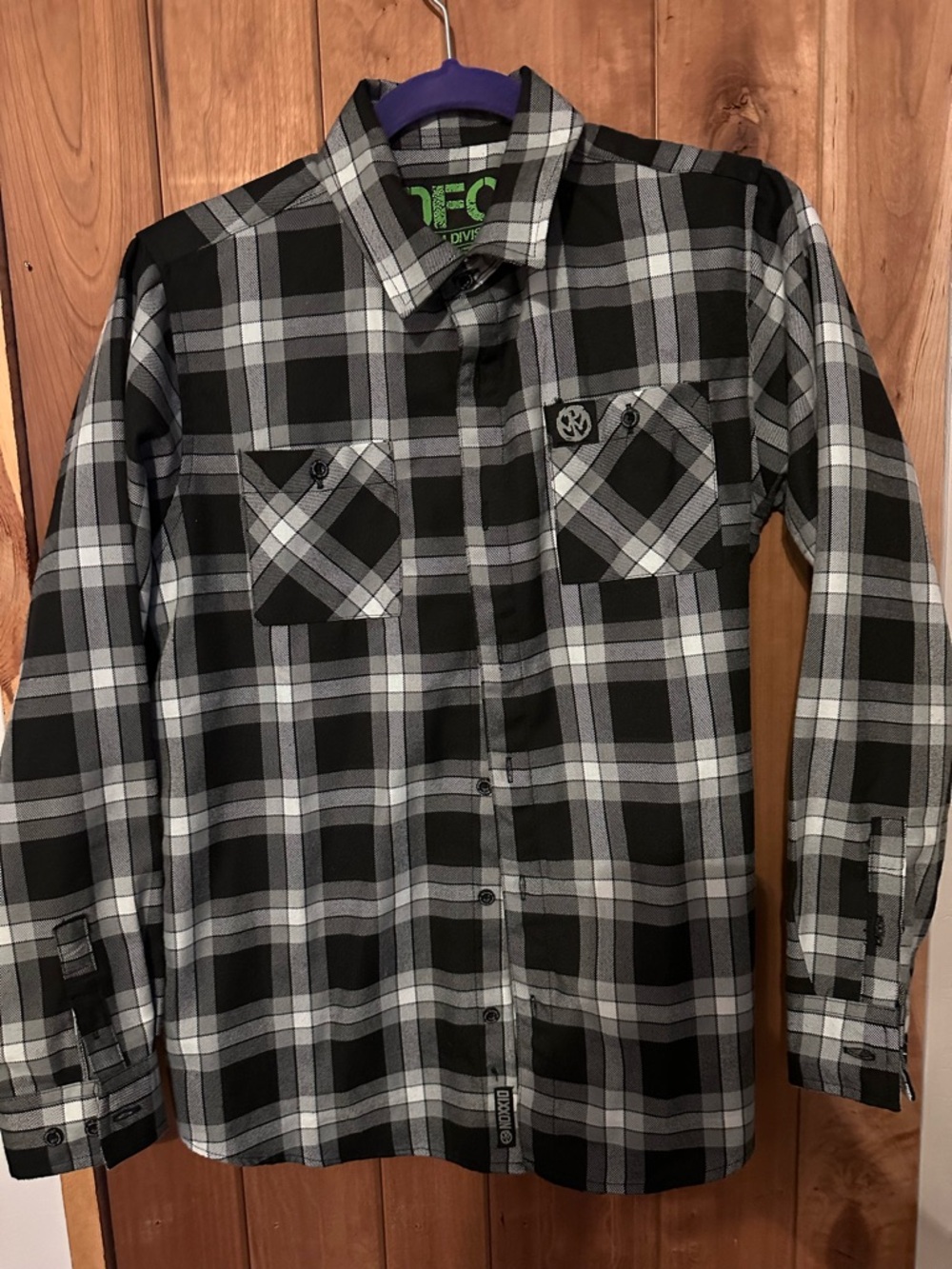 DIXXON Black and White Plaid Button Down Shirt